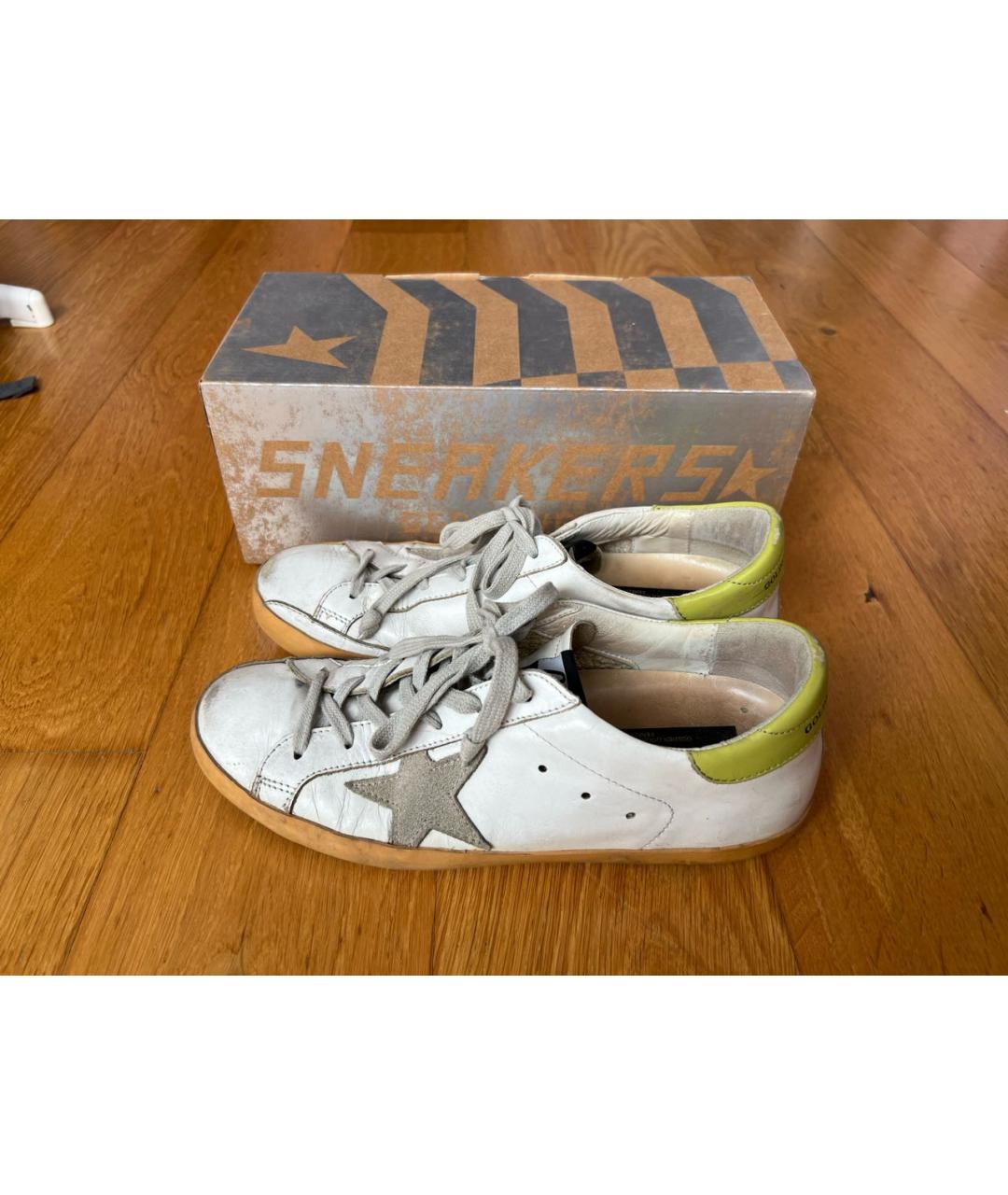 GOLDEN GOOSE Белые кожаные кеды, фото 6