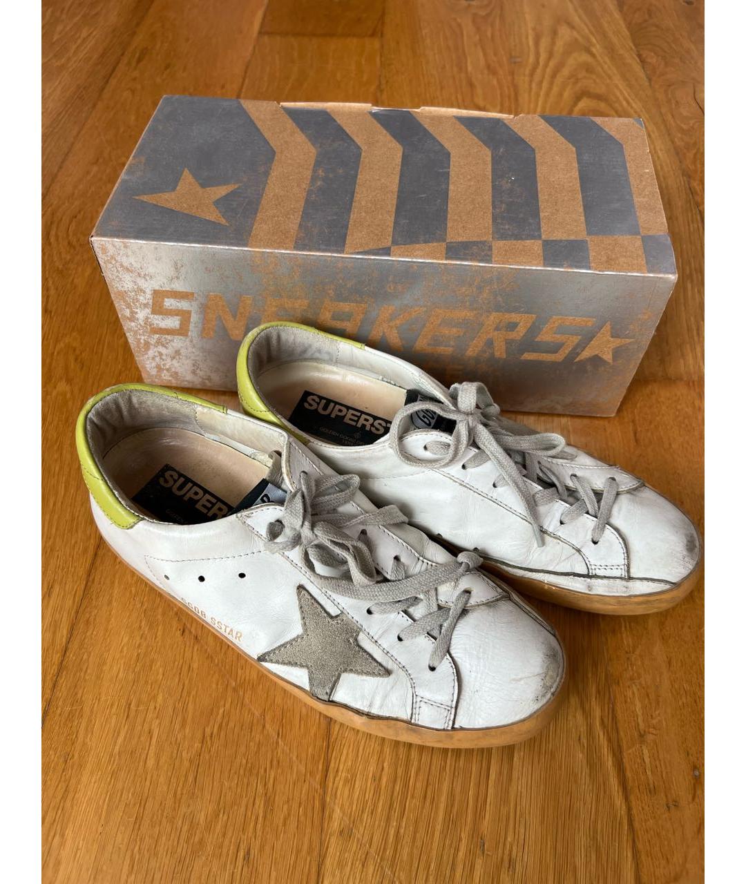 GOLDEN GOOSE Белые кожаные кеды, фото 5