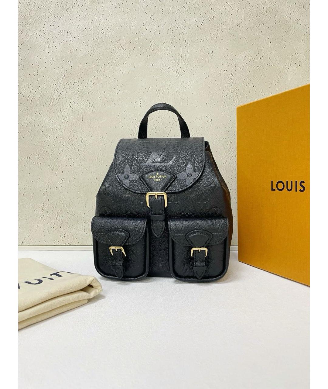 LOUIS VUITTON Черный кожаный рюкзак, фото 2