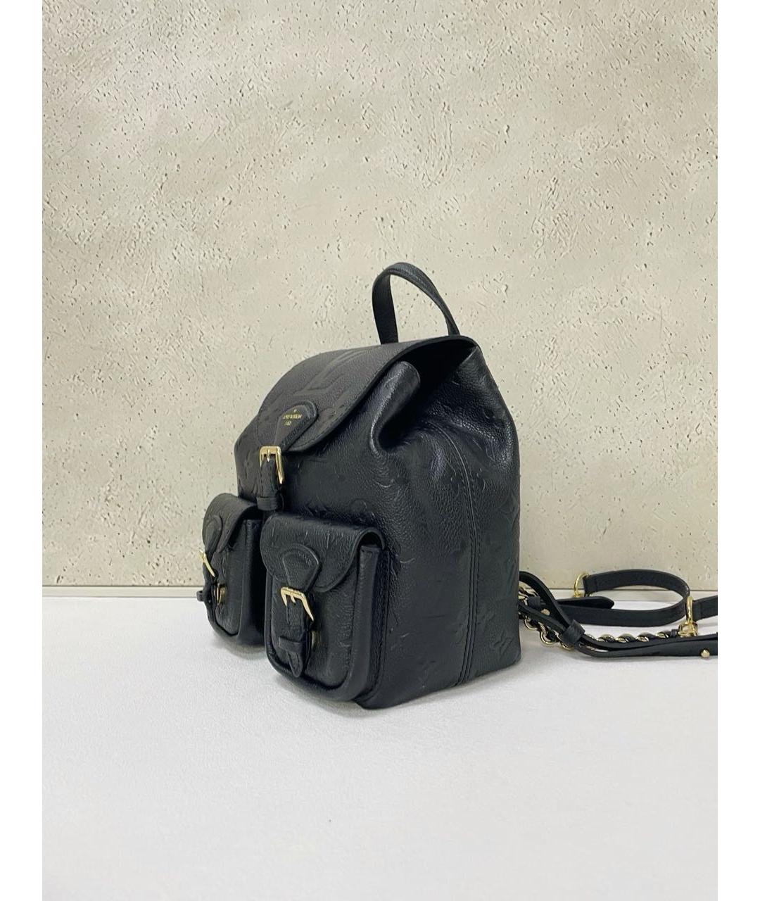 LOUIS VUITTON Черный кожаный рюкзак, фото 5