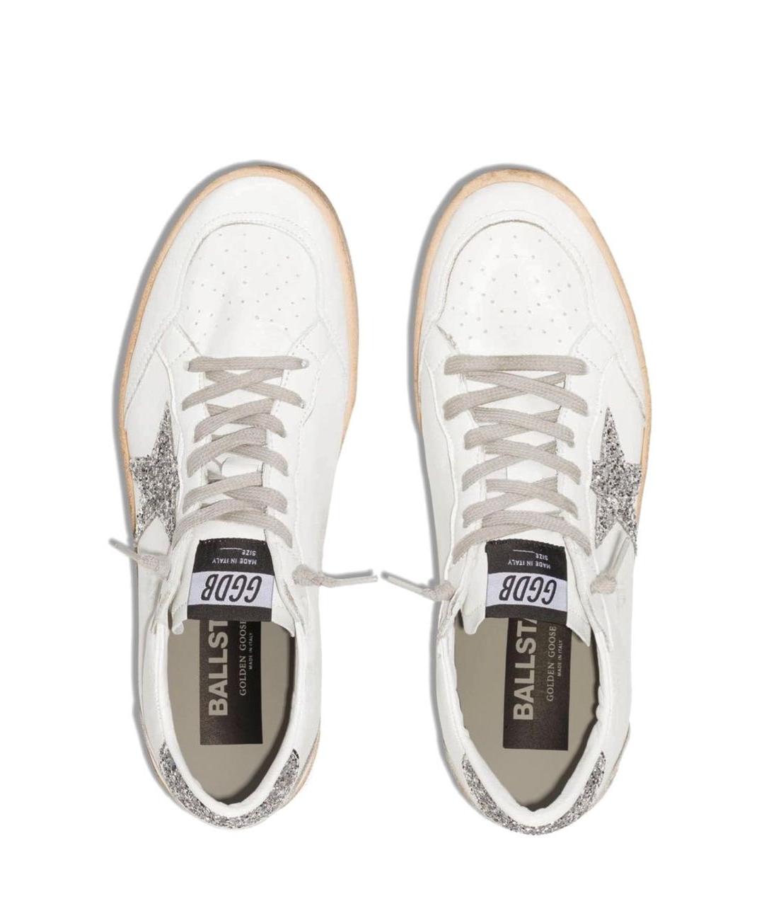 GOLDEN GOOSE Белые кожаные кеды, фото 3