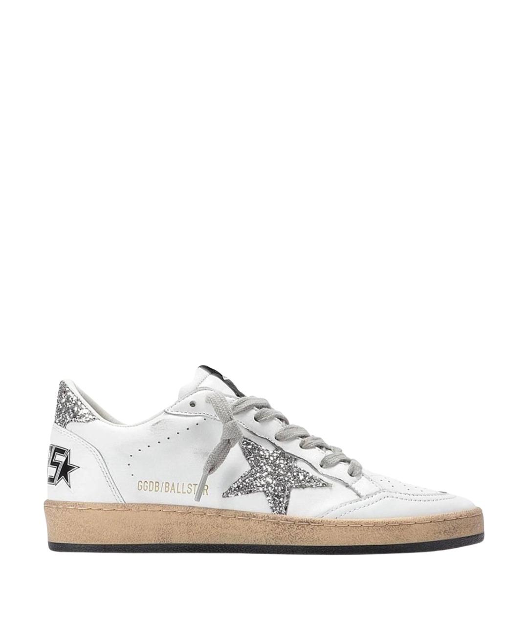 GOLDEN GOOSE Белые кожаные кеды, фото 1