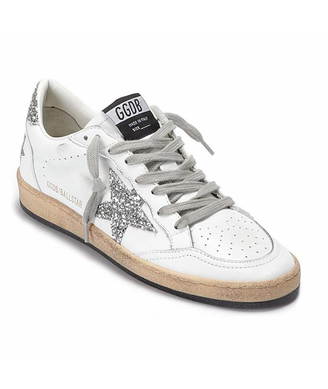 GOLDEN GOOSE Белые кожаные кеды, фото 2