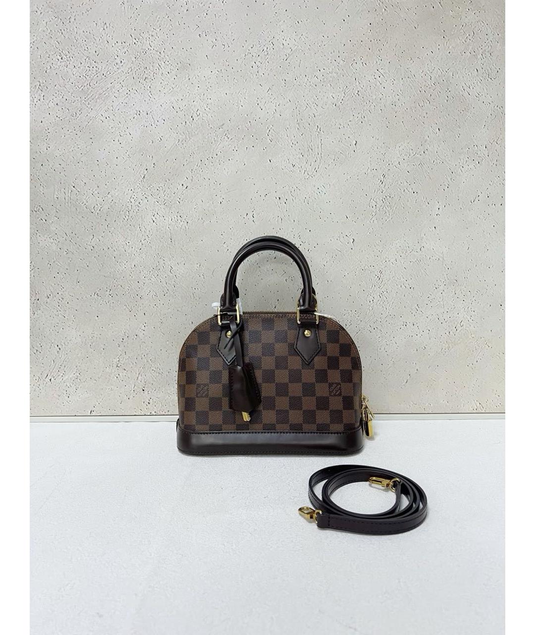 LOUIS VUITTON Коричневая канва сумка с короткими ручками, фото 2
