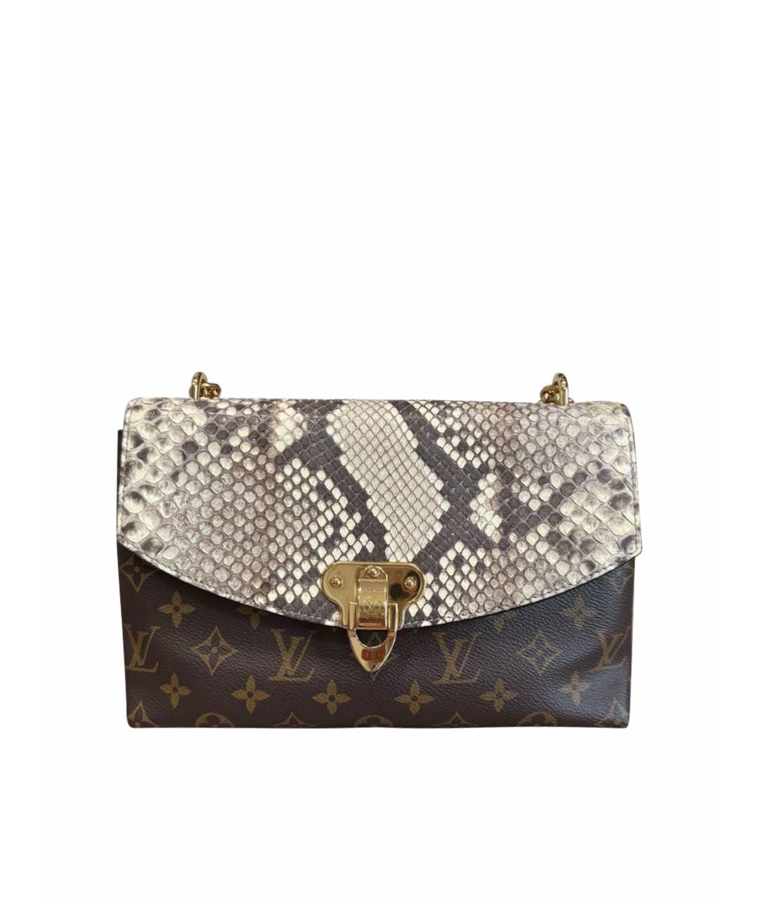LOUIS VUITTON Коричневая кожаная сумка через плечо, фото 1