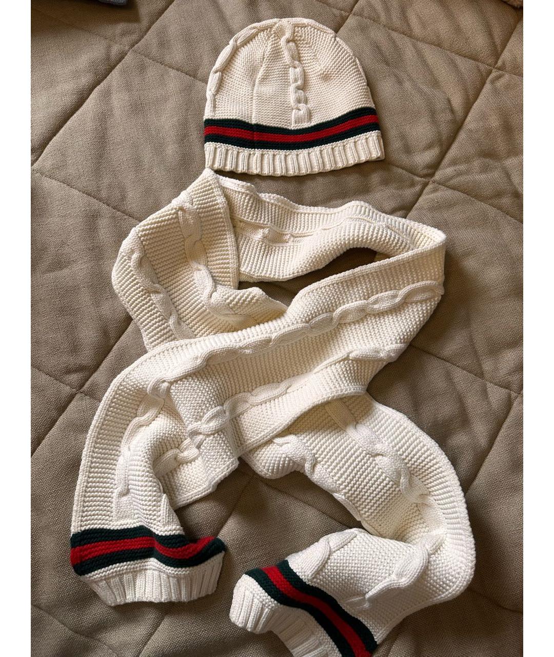 GUCCI Белая шерстяная шапка, фото 5