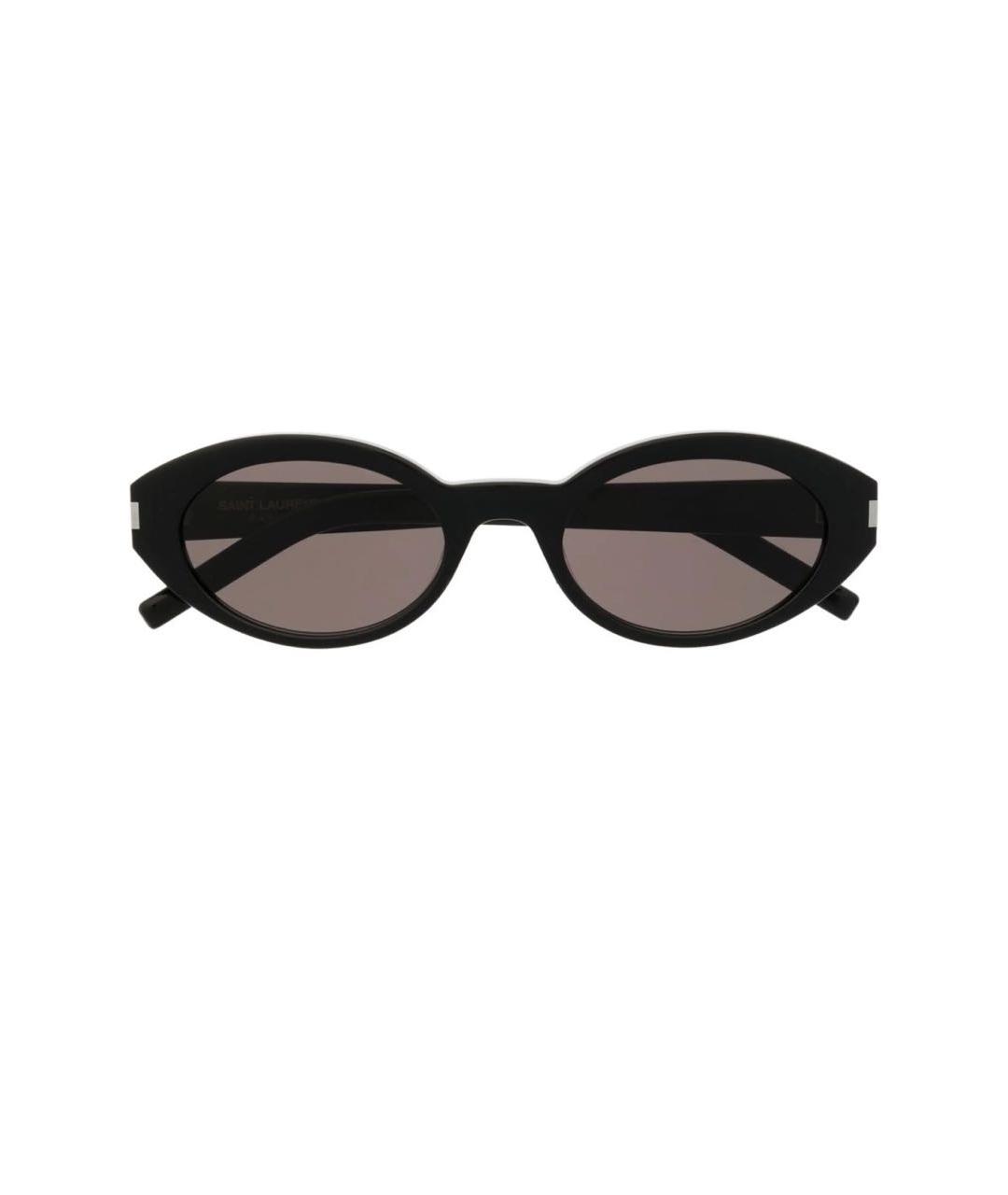 SAINT LAURENT Коричневые пластиковые солнцезащитные очки, фото 1