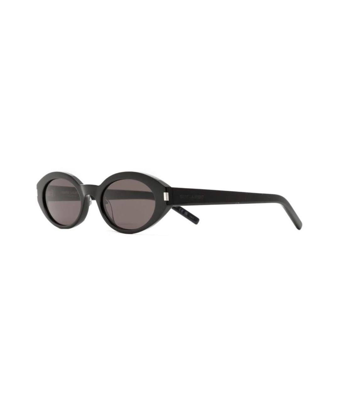 SAINT LAURENT Коричневые пластиковые солнцезащитные очки, фото 2