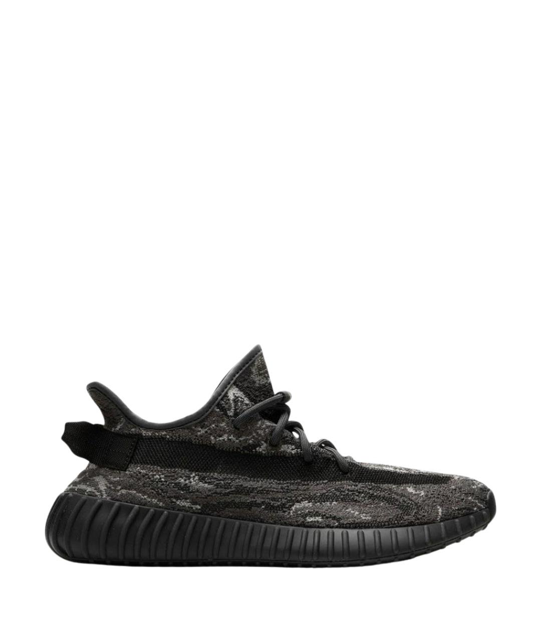 ADIDAS YEEZY Антрацитовые текстильные кроссовки, фото 1