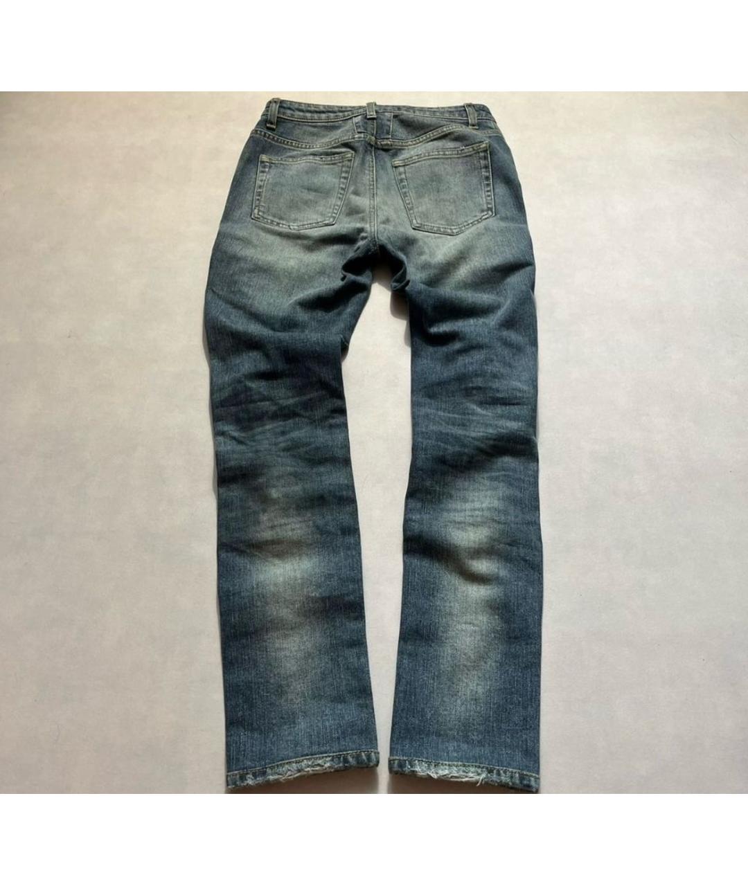 SAINT LAURENT Серые хлопковые джинсы слим, фото 2