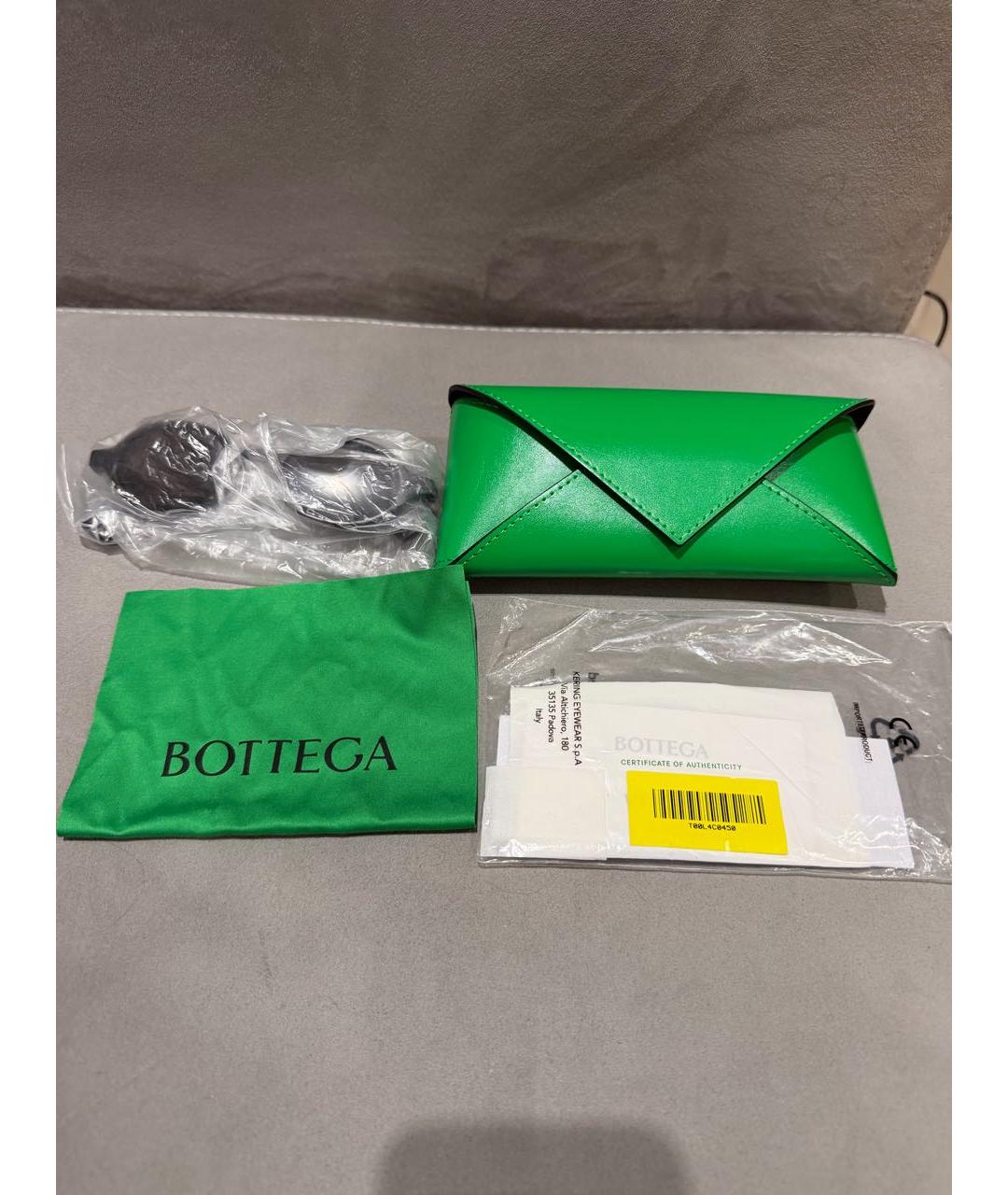 BOTTEGA VENETA Черные пластиковые солнцезащитные очки, фото 4
