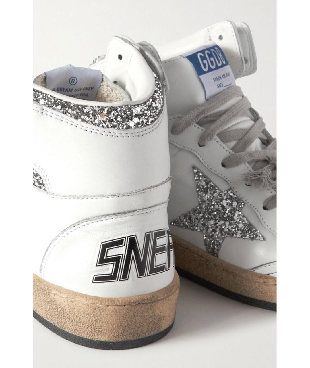 GOLDEN GOOSE Белые кожаные кеды, фото 4