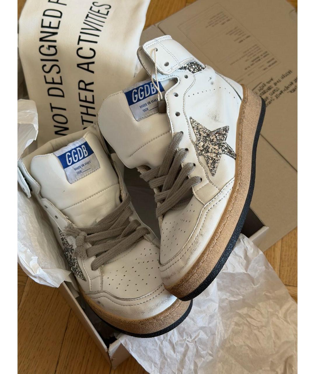 GOLDEN GOOSE Белые кожаные кеды, фото 8