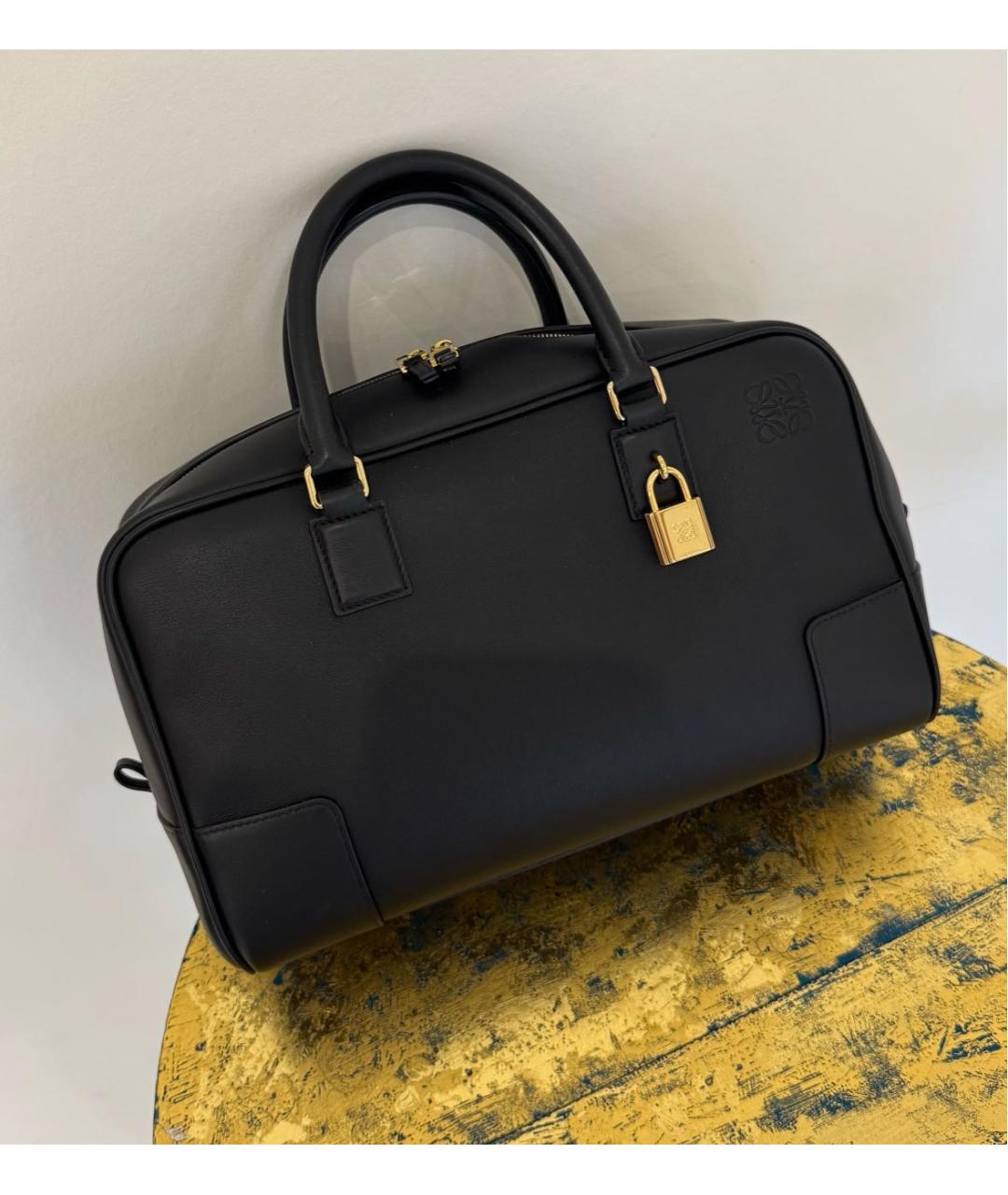 LOEWE Черная кожаная сумка через плечо, фото 3