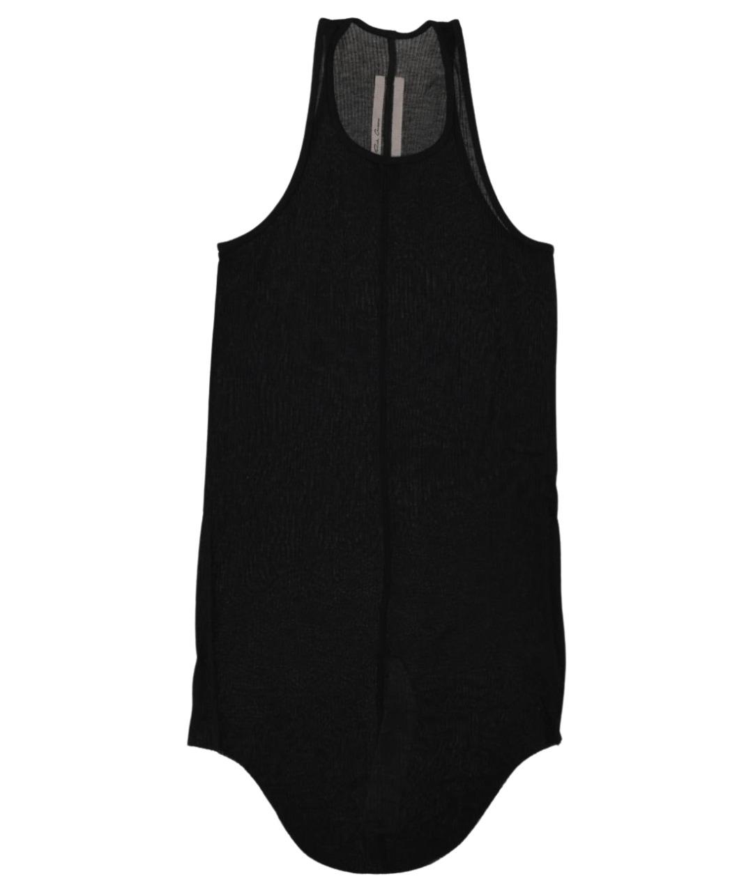 RICK OWENS Черная вискозная майка, фото 1