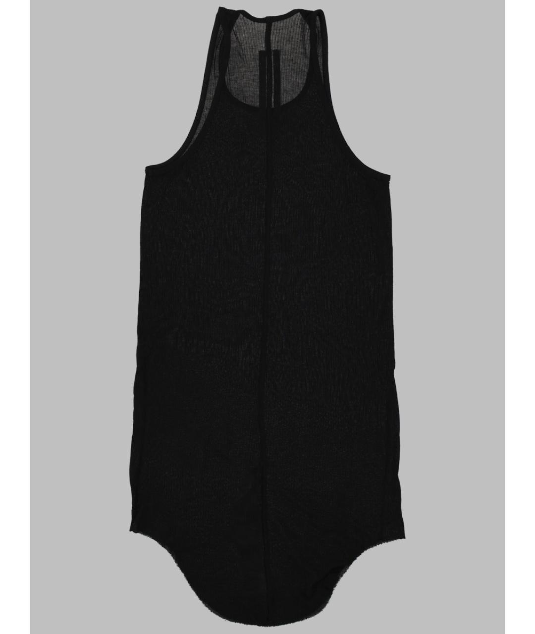 RICK OWENS Черная вискозная майка, фото 2