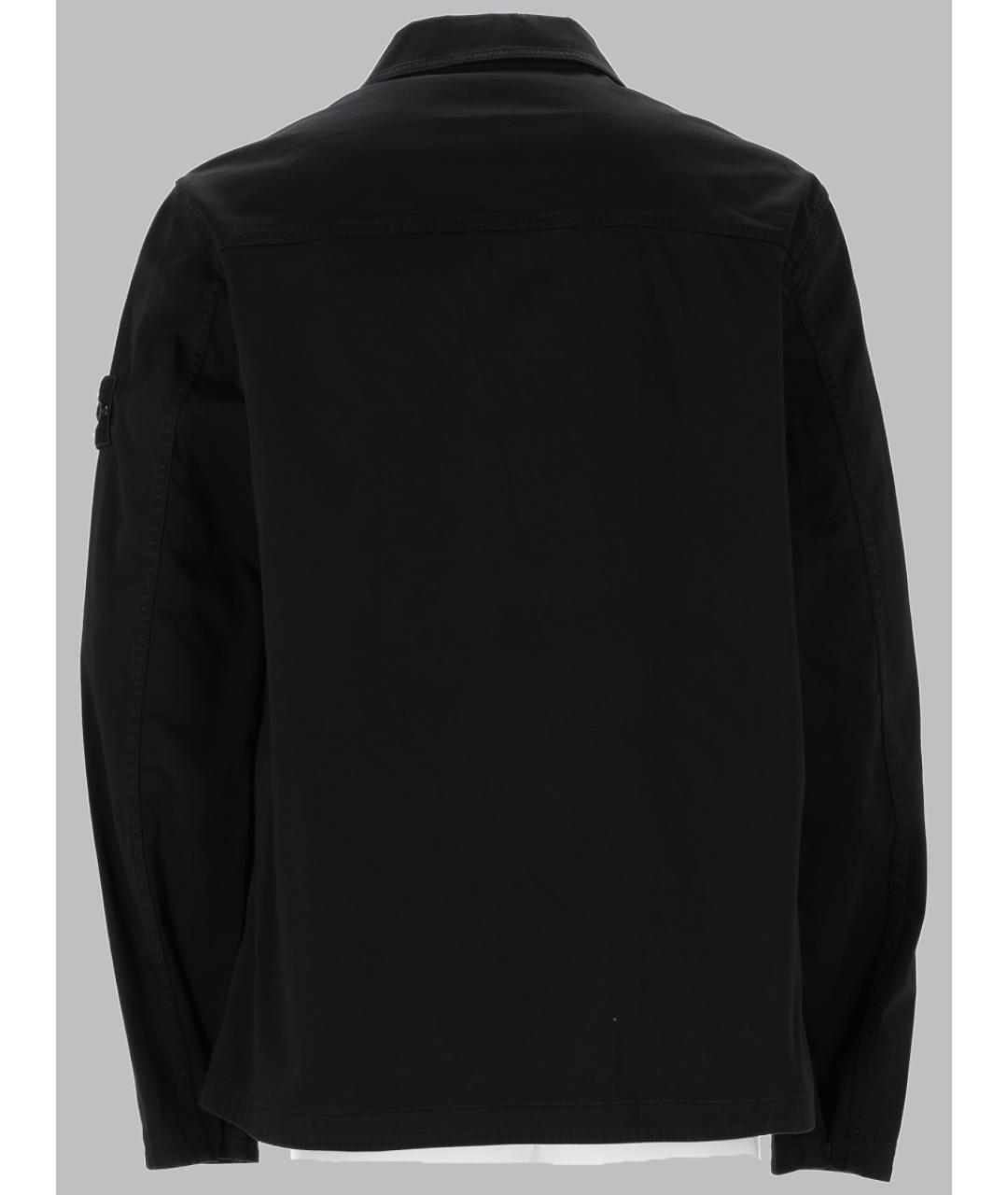 STONE ISLAND Черная хлопковая кэжуал рубашка, фото 2