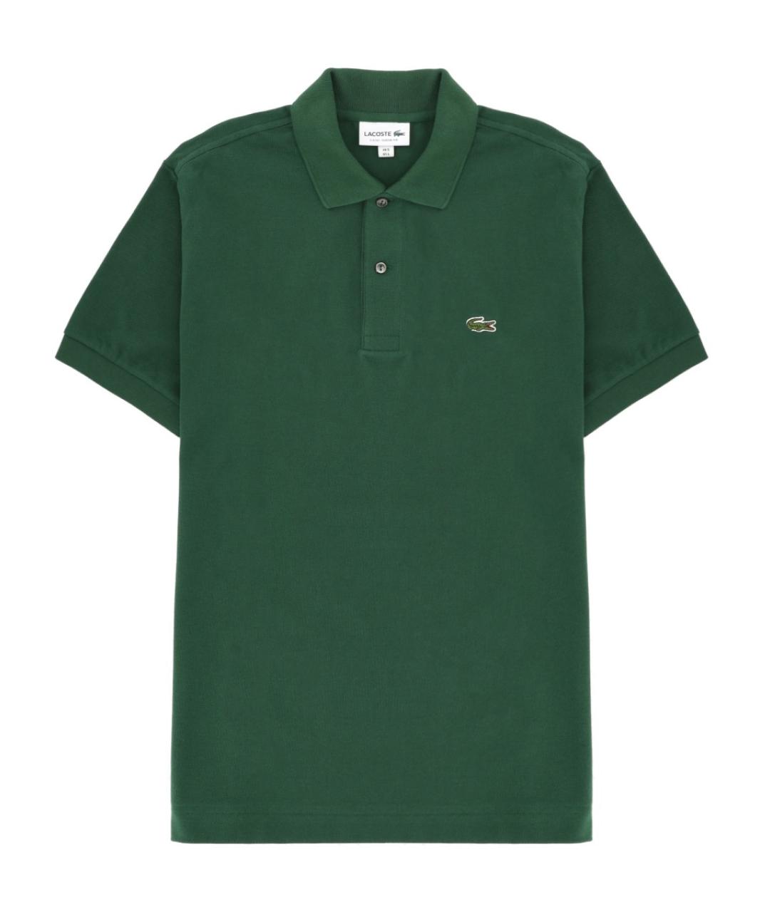 LACOSTE Зеленое хлопковое поло с коротким рукавом, фото 2