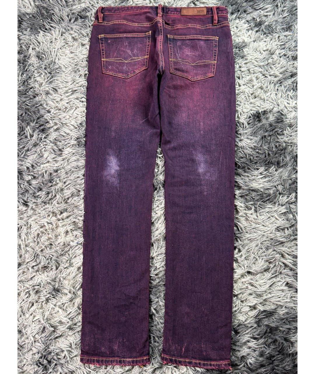 DIESEL Фиолетовые хлопковые прямые джинсы, фото 2