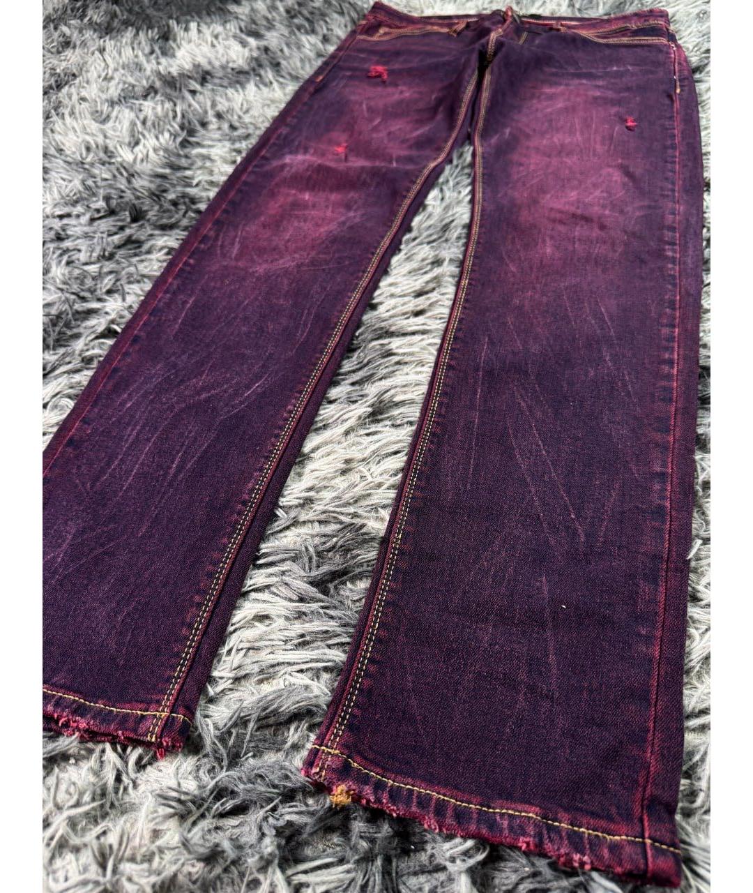 DIESEL Фиолетовые хлопковые прямые джинсы, фото 6