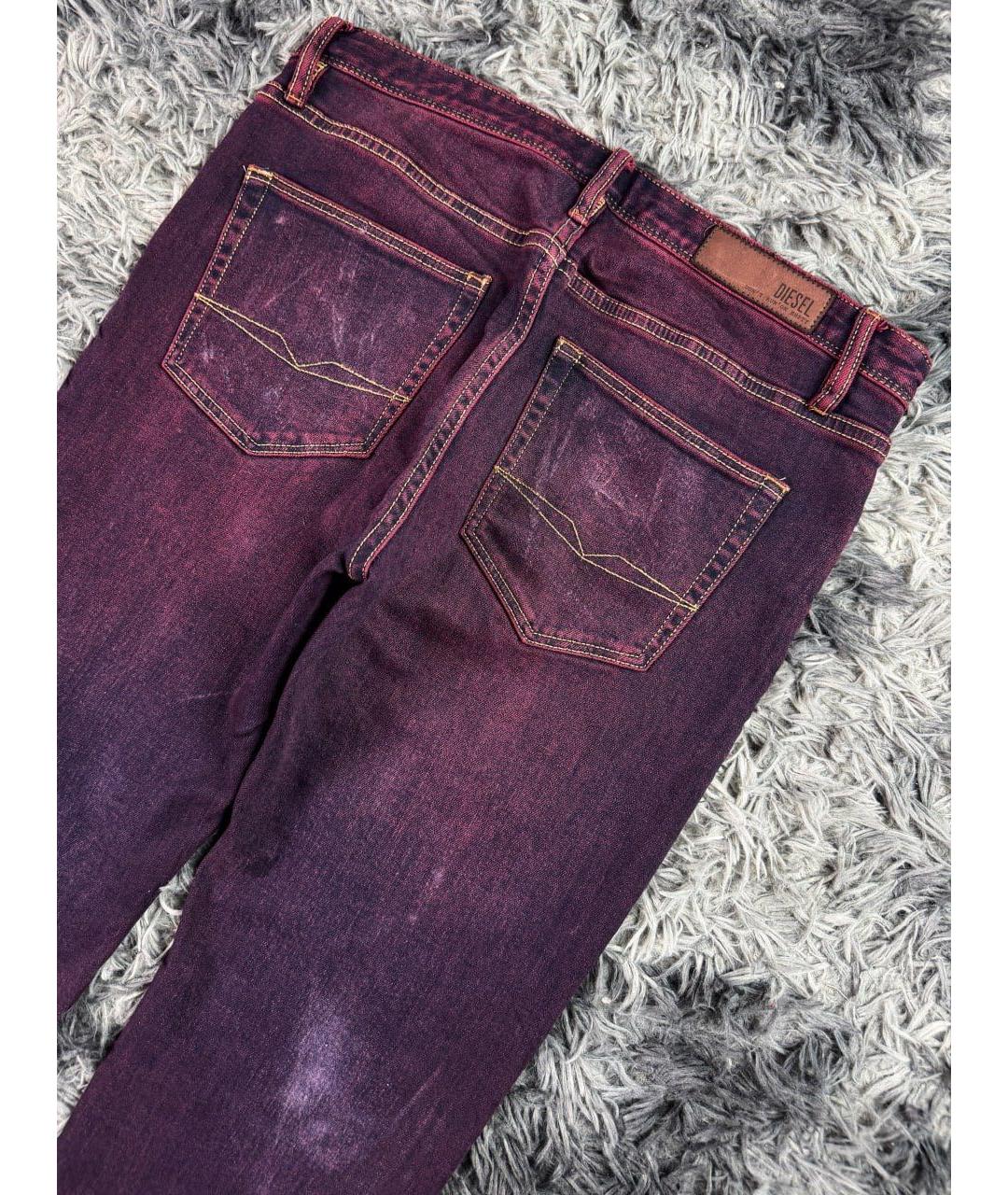 DIESEL Фиолетовые хлопковые прямые джинсы, фото 3