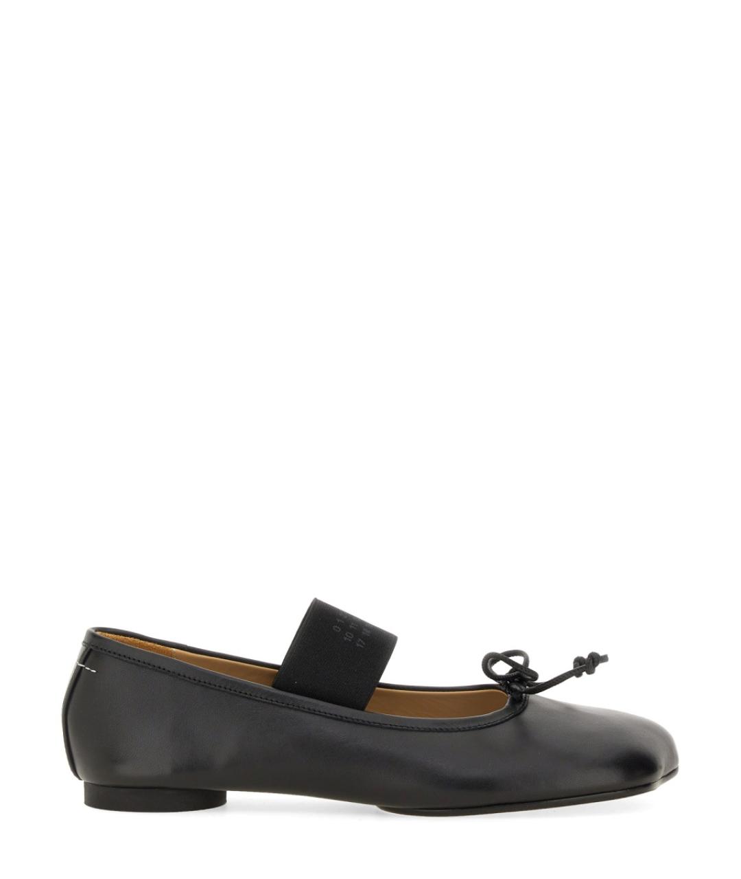 MM6 MAISON MARGIELA Черные кожаные балетки, фото 1