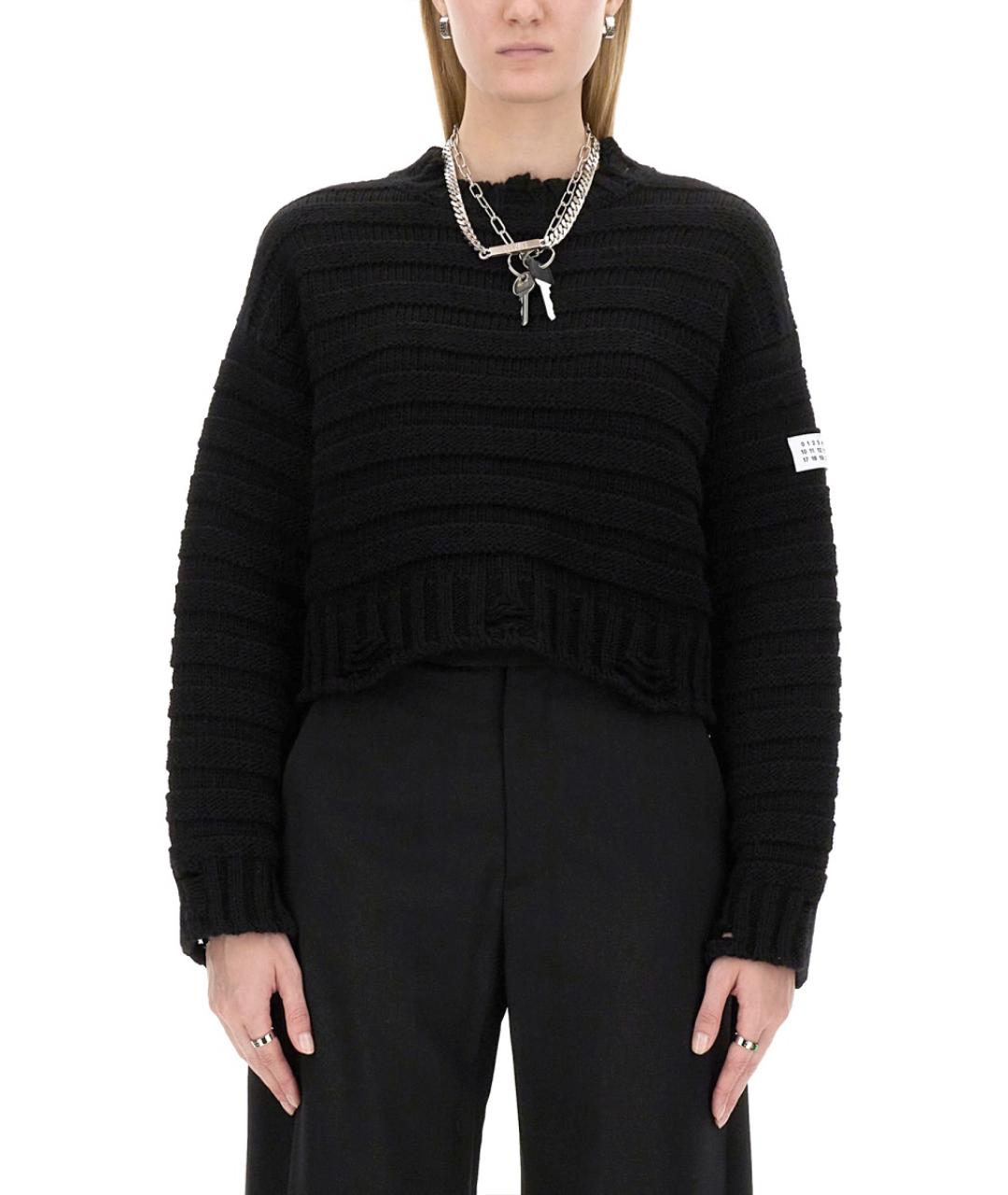 MM6 MAISON MARGIELA Черный шерстяной джемпер / свитер, фото 1