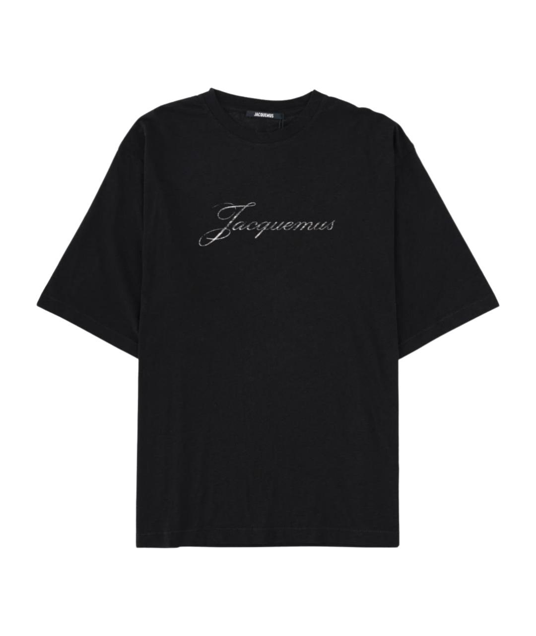 JACQUEMUS Черная хлопковая футболка, фото 1