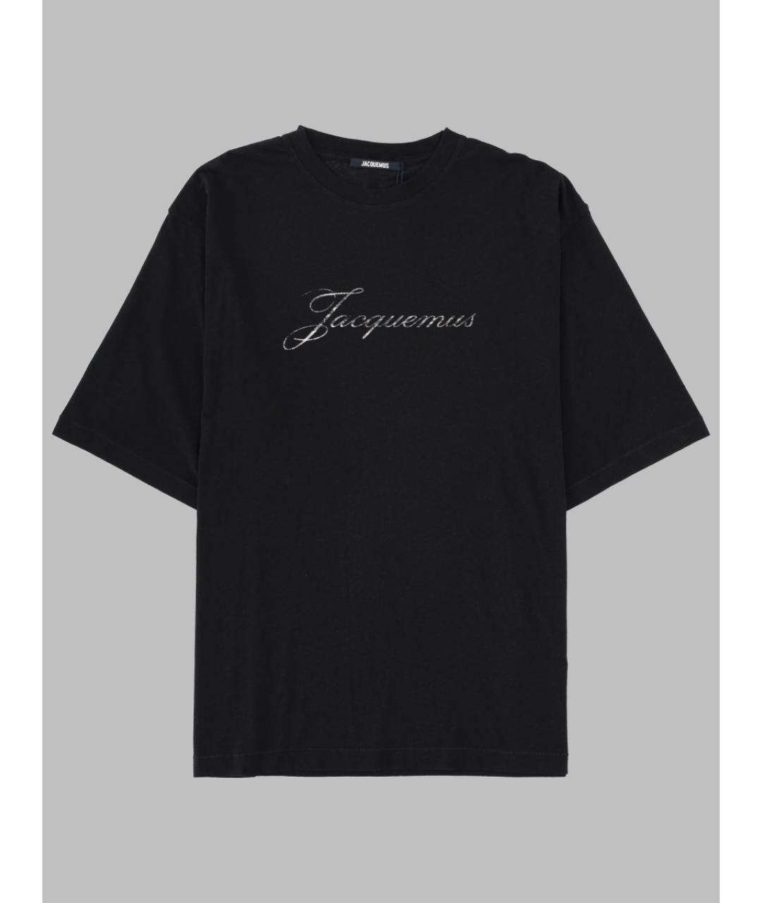 JACQUEMUS Черная хлопковая футболка, фото 3