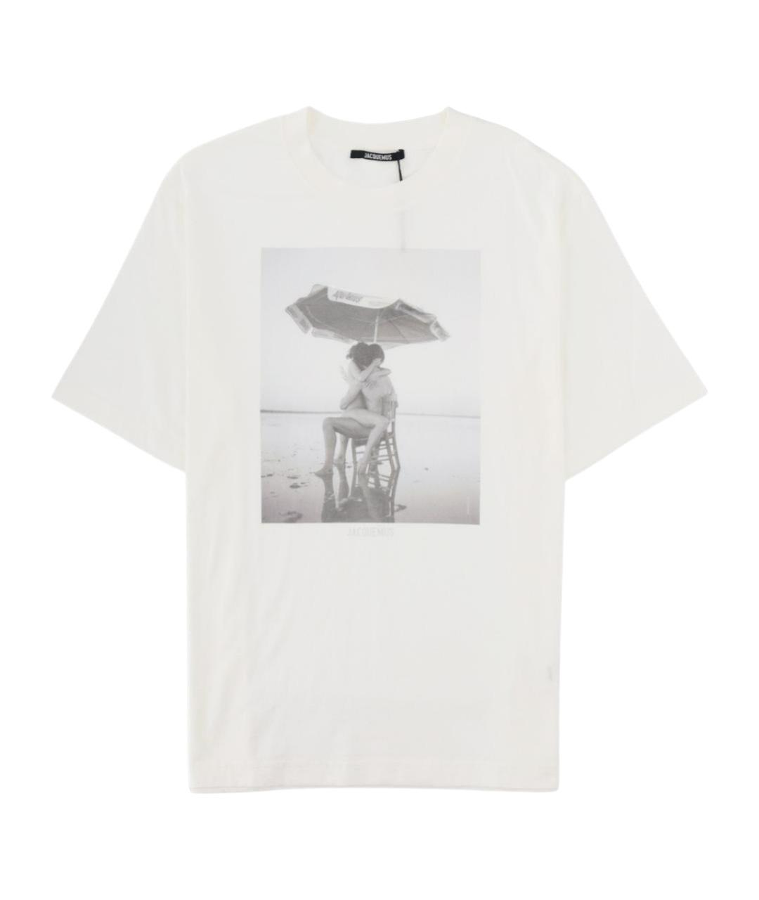 JACQUEMUS Белая хлопковая футболка, фото 1
