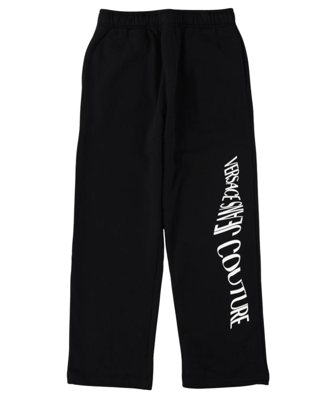 VERSACE JEANS COUTURE Черные хлопковые повседневные брюки, фото 1