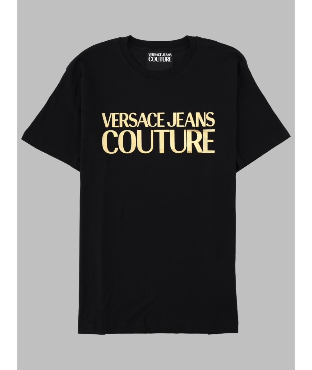 VERSACE JEANS COUTURE Черная хлопковая футболка, фото 3