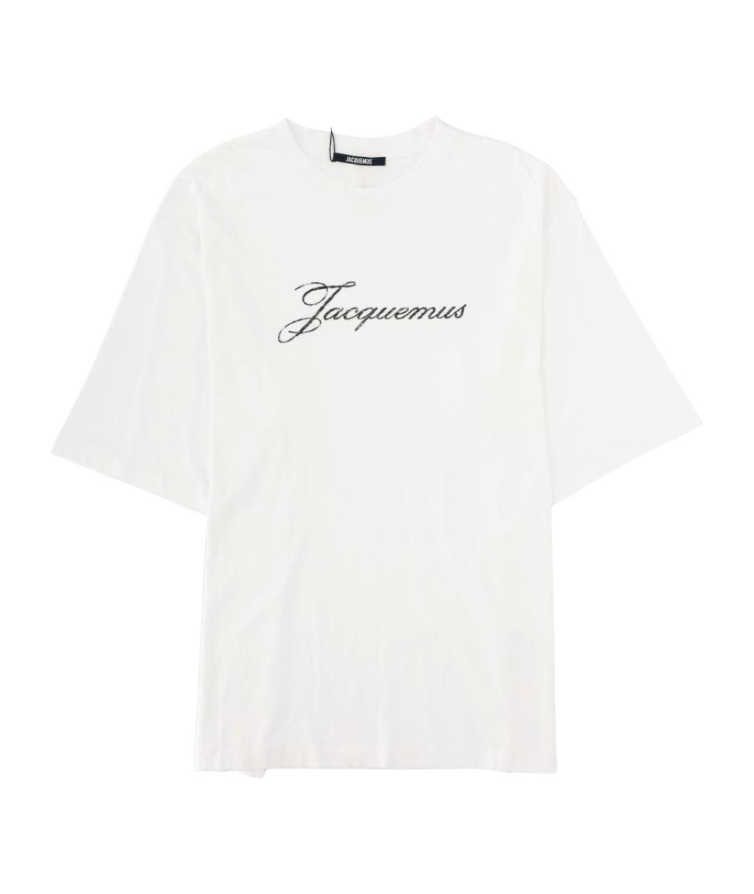 JACQUEMUS Белая хлопковая футболка, фото 1