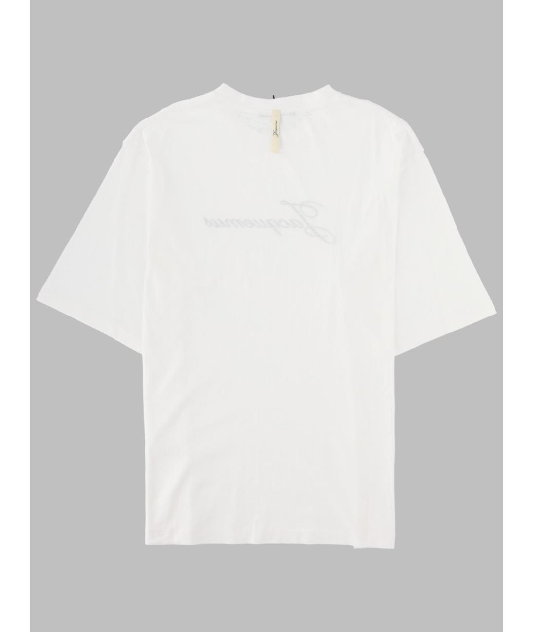 JACQUEMUS Белая хлопковая футболка, фото 2