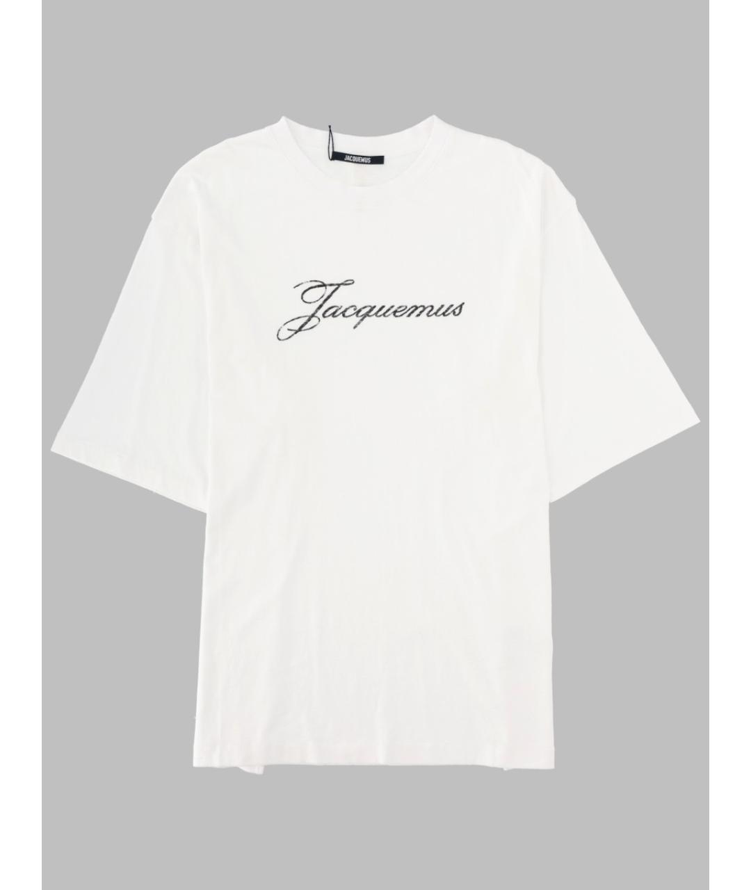 JACQUEMUS Белая хлопковая футболка, фото 3