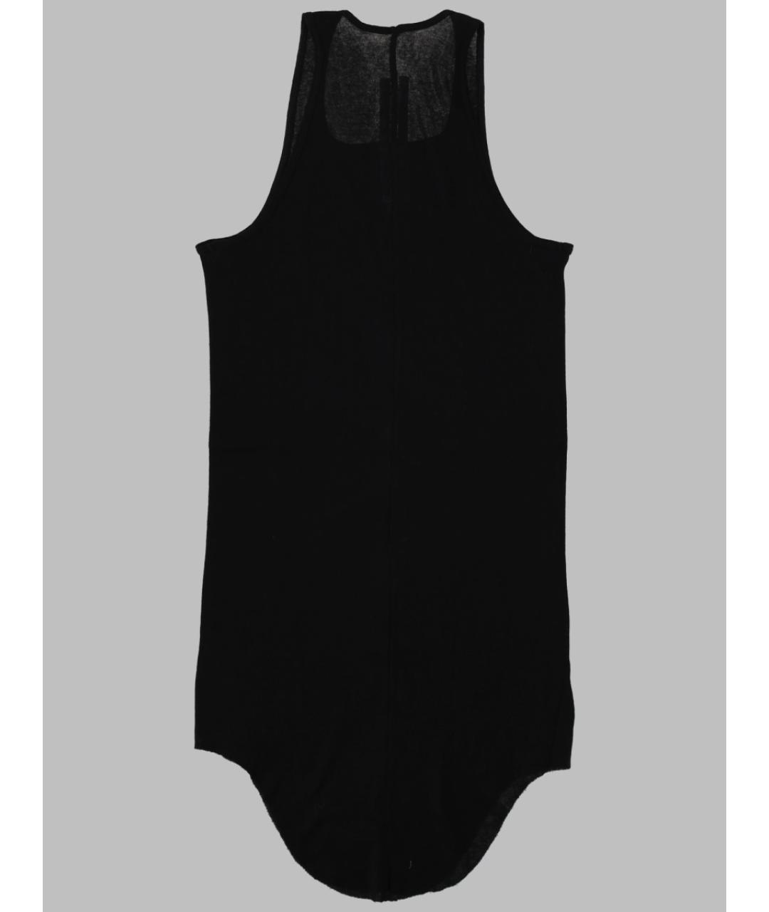 RICK OWENS Черная хлопковая майка, фото 2