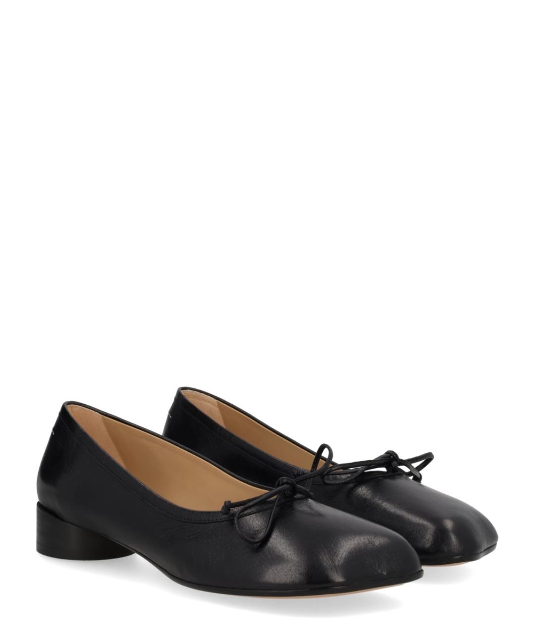 MM6 MAISON MARGIELA Черные кожаные туфли, фото 4