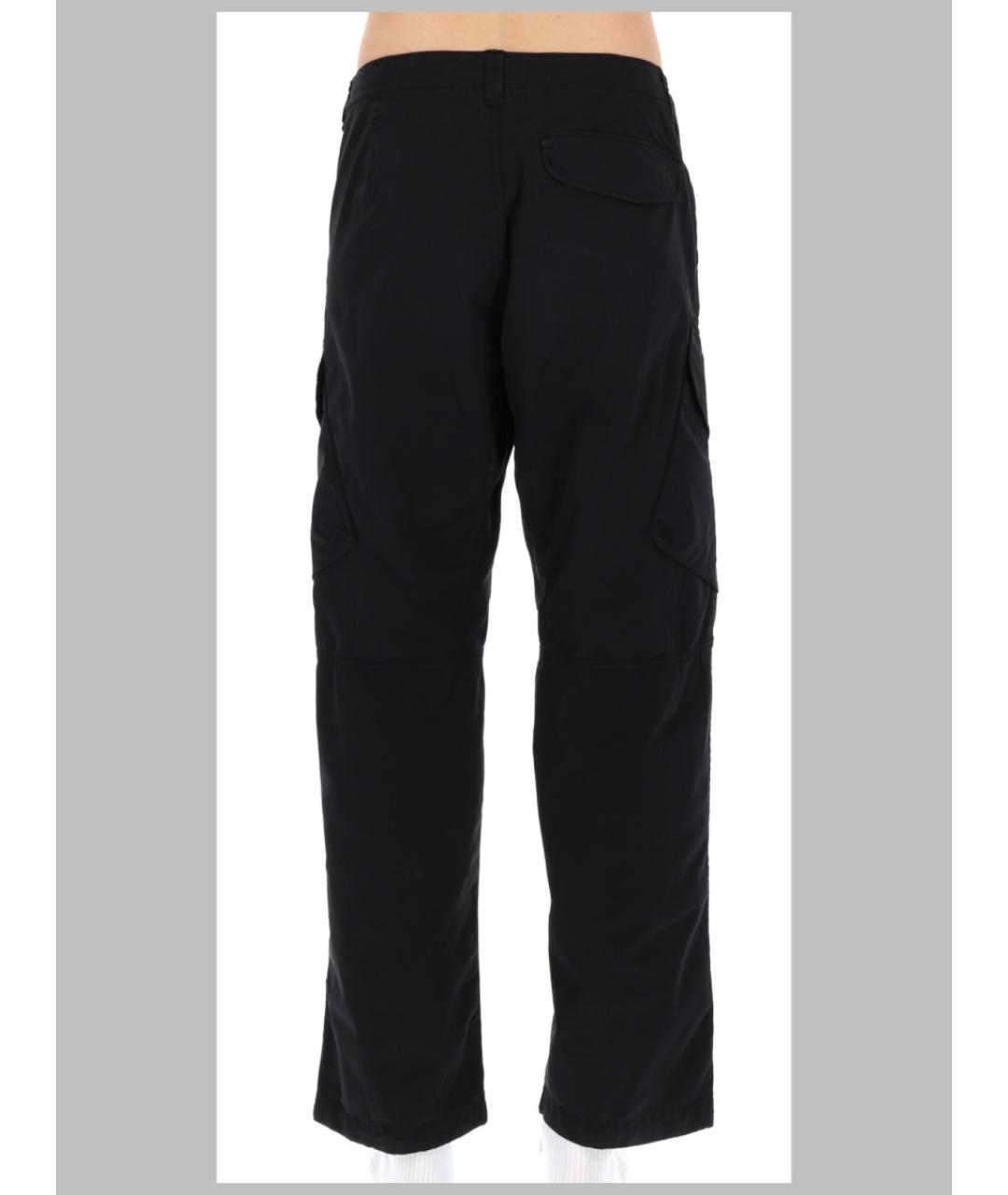 STONE ISLAND Черные хлопковые повседневные брюки, фото 2