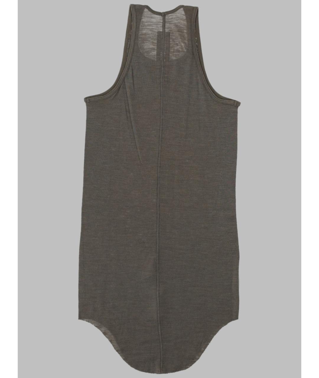 RICK OWENS Серая шерстяная майка, фото 2