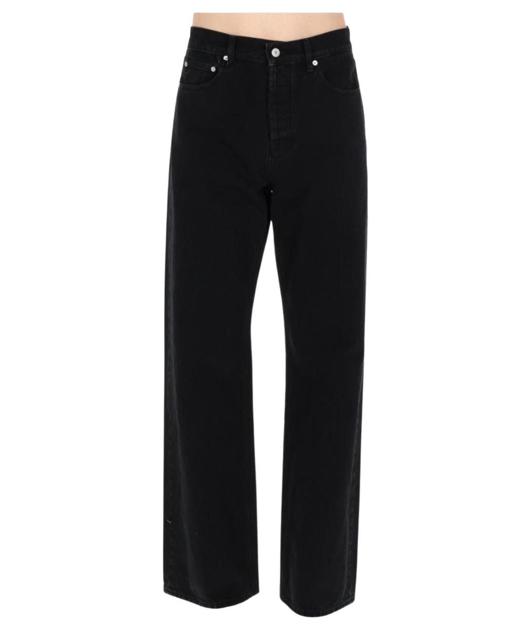 JACQUEMUS Черные хлопковые прямые джинсы, фото 1