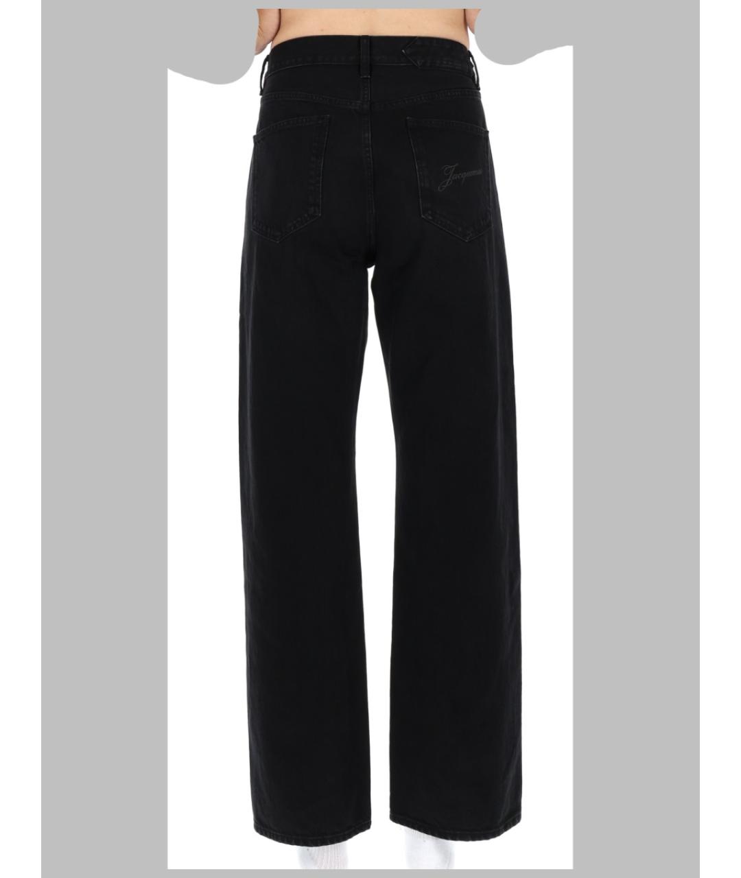 JACQUEMUS Черные хлопковые прямые джинсы, фото 2