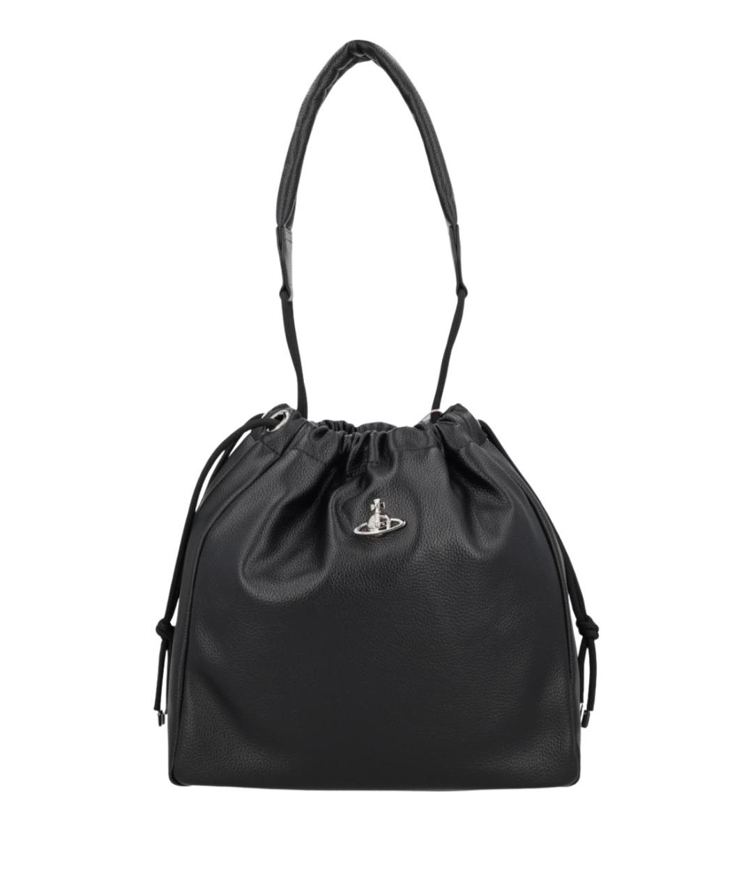 VIVIENNE WESTWOOD Черная сумка с короткими ручками из искусственной кожи, фото 1