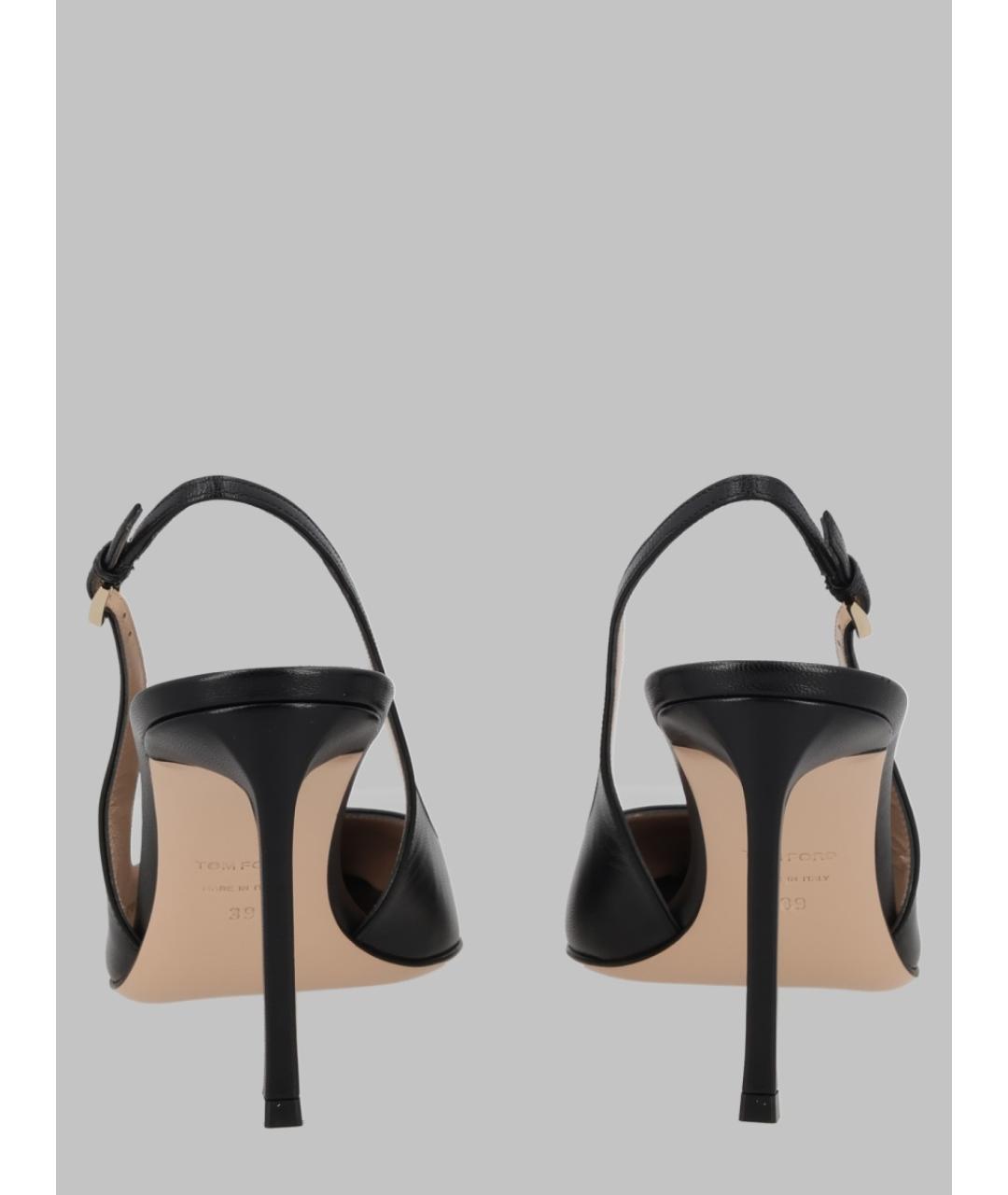TOM FORD Черные кожаные туфли, фото 3