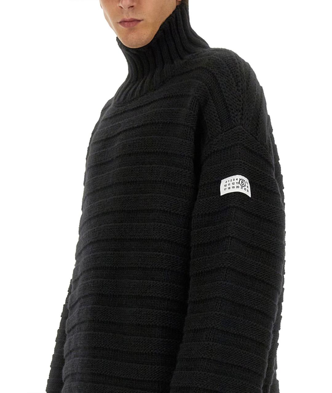 MM6 MAISON MARGIELA Черный шерстяной джемпер / свитер, фото 4