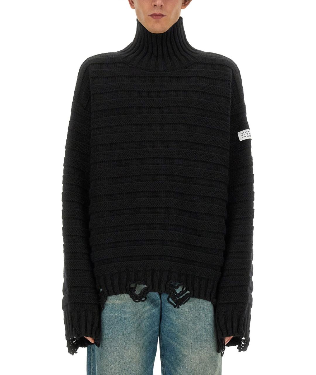MM6 MAISON MARGIELA Черный шерстяной джемпер / свитер, фото 1