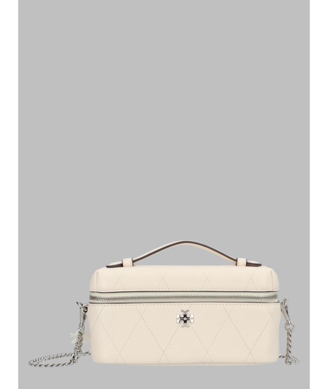 TORY BURCH Бежевая кожаная сумка через плечо, фото 3