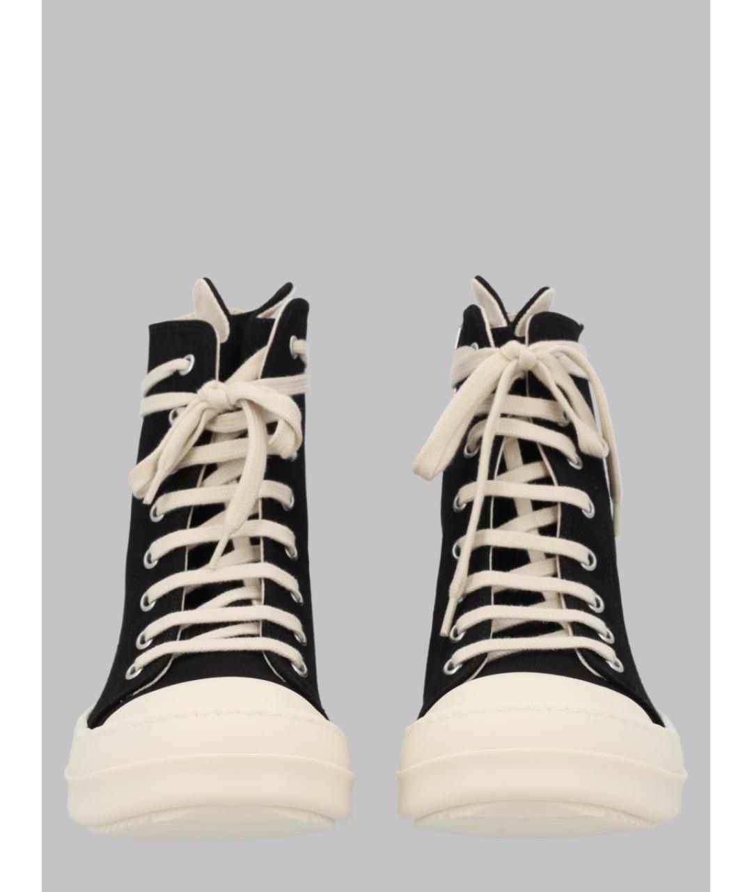 RICK OWENS DRKSHDW Черные текстильные кеды, фото 1