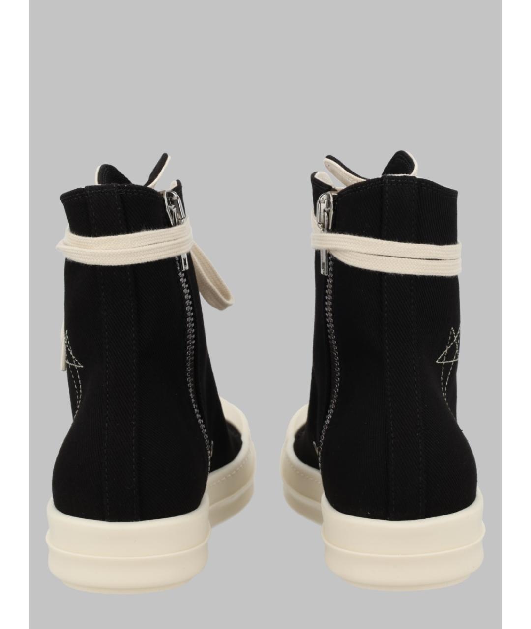 RICK OWENS DRKSHDW Черные текстильные кеды, фото 2