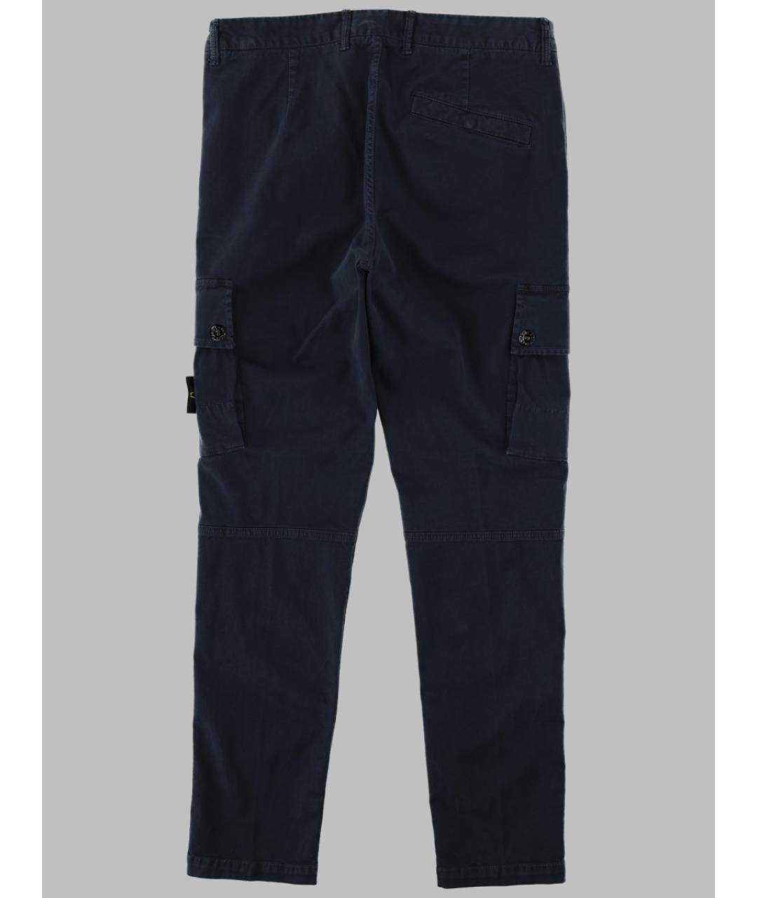STONE ISLAND Синие хлопковые повседневные брюки, фото 2
