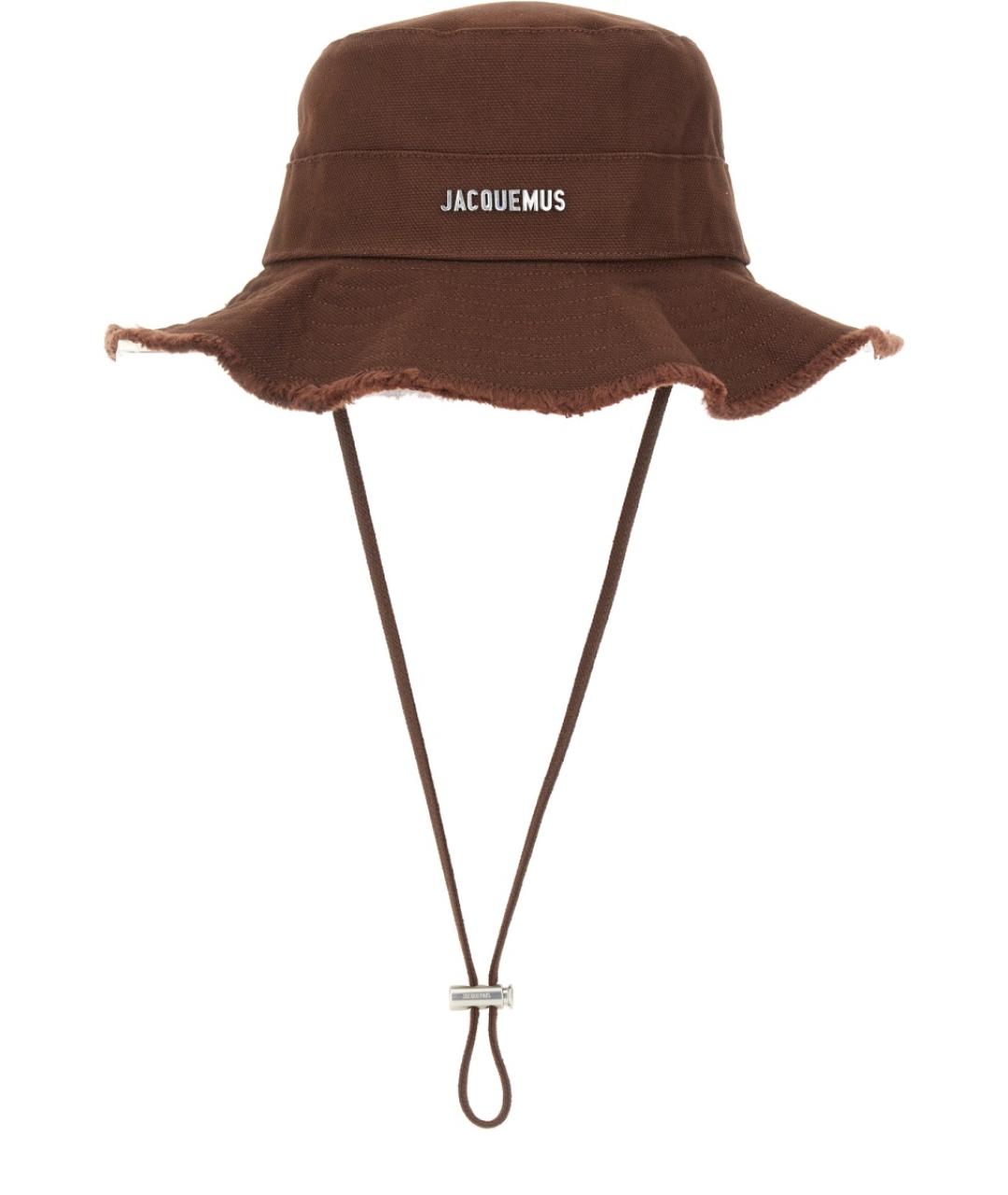 JACQUEMUS Коричневая хлопковая панама, фото 1